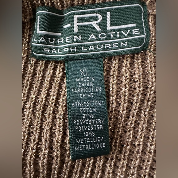 Lauren Ralph Lauren Tan Zip-Up Cardigan - Picture 10 of 11